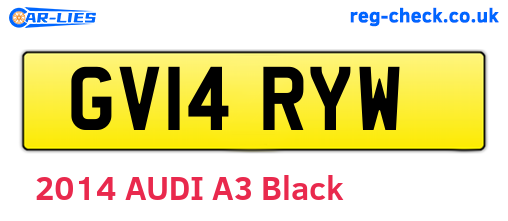 GV14RYW are the vehicle registration plates.