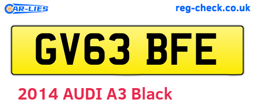 GV63BFE are the vehicle registration plates.