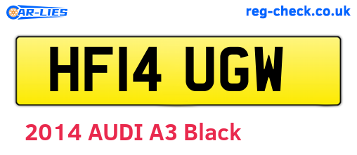 HF14UGW are the vehicle registration plates.