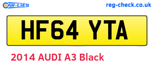 HF64YTA are the vehicle registration plates.