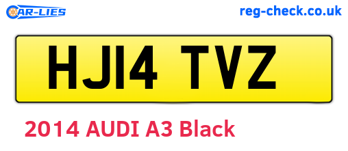 HJ14TVZ are the vehicle registration plates.