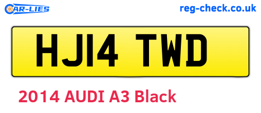 HJ14TWD are the vehicle registration plates.