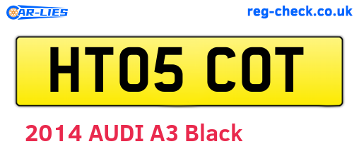 HT05COT are the vehicle registration plates.