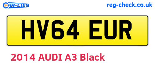HV64EUR are the vehicle registration plates.