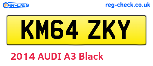 KM64ZKY are the vehicle registration plates.