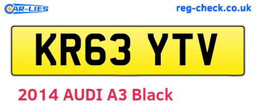 KR63YTV are the vehicle registration plates.