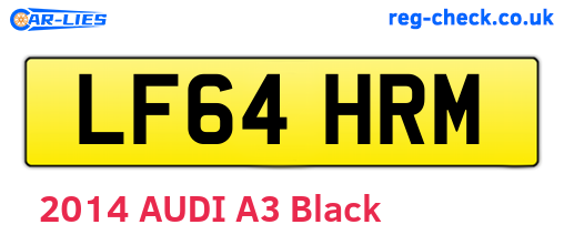 LF64HRM are the vehicle registration plates.