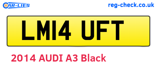 LM14UFT are the vehicle registration plates.