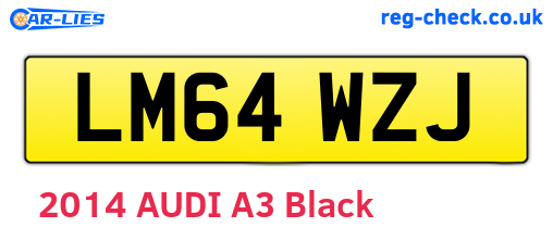 LM64WZJ are the vehicle registration plates.