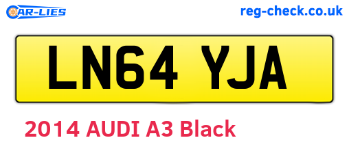 LN64YJA are the vehicle registration plates.