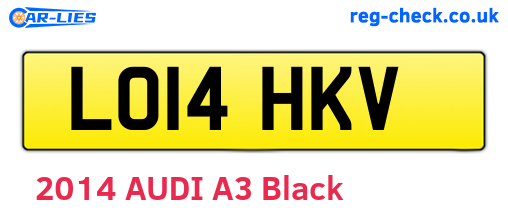 LO14HKV are the vehicle registration plates.