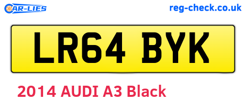 LR64BYK are the vehicle registration plates.