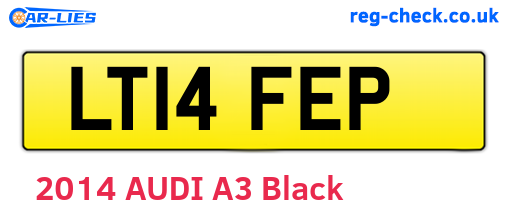 LT14FEP are the vehicle registration plates.