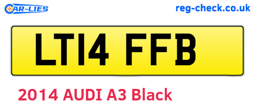 LT14FFB are the vehicle registration plates.