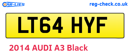LT64HYF are the vehicle registration plates.