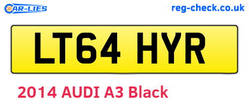 LT64HYR are the vehicle registration plates.
