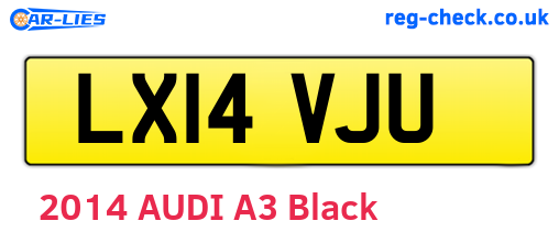 LX14VJU are the vehicle registration plates.