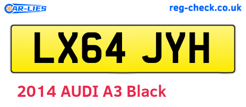 LX64JYH are the vehicle registration plates.