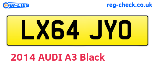 LX64JYO are the vehicle registration plates.