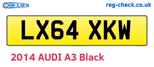 LX64XKW are the vehicle registration plates.