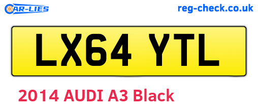 LX64YTL are the vehicle registration plates.