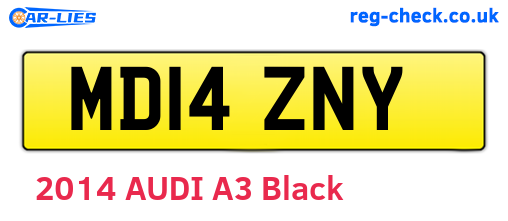 MD14ZNY are the vehicle registration plates.