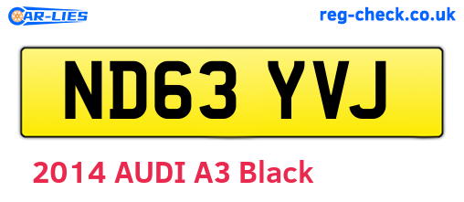 ND63YVJ are the vehicle registration plates.