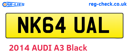 NK64UAL are the vehicle registration plates.