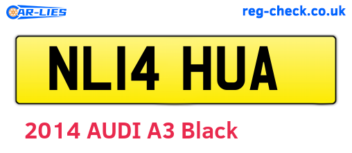 NL14HUA are the vehicle registration plates.