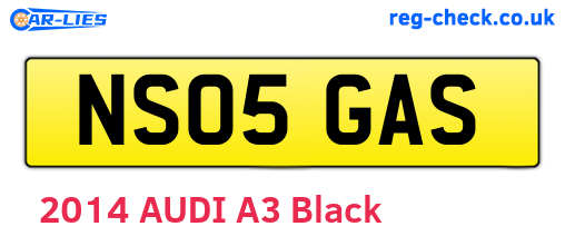 NS05GAS are the vehicle registration plates.