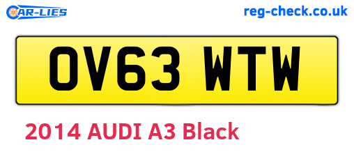 OV63WTW are the vehicle registration plates.