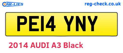 PE14YNY are the vehicle registration plates.