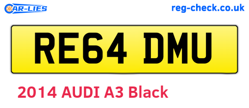 RE64DMU are the vehicle registration plates.