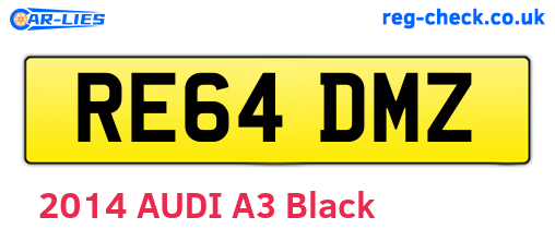 RE64DMZ are the vehicle registration plates.