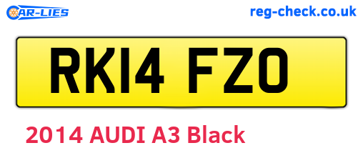 RK14FZO are the vehicle registration plates.