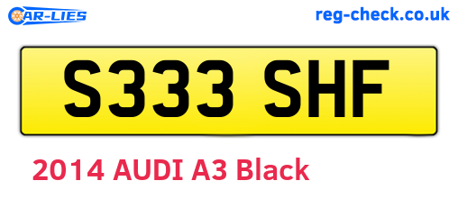 S333SHF are the vehicle registration plates.