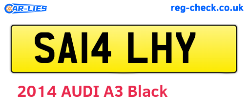 SA14LHY are the vehicle registration plates.