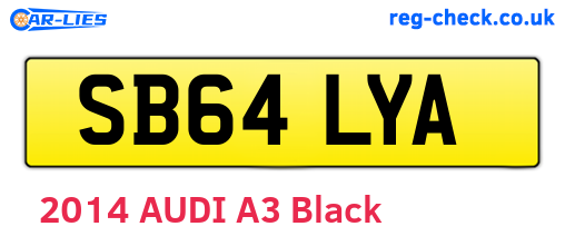 SB64LYA are the vehicle registration plates.