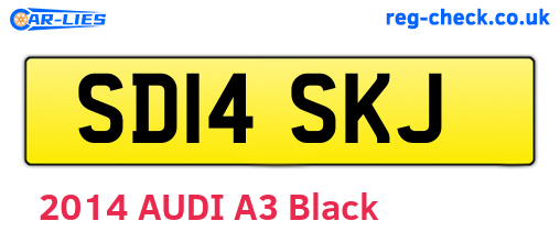 SD14SKJ are the vehicle registration plates.