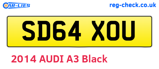 SD64XOU are the vehicle registration plates.