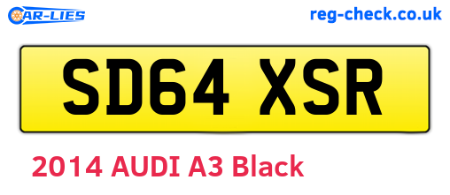 SD64XSR are the vehicle registration plates.