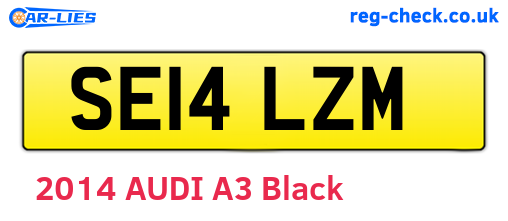 SE14LZM are the vehicle registration plates.