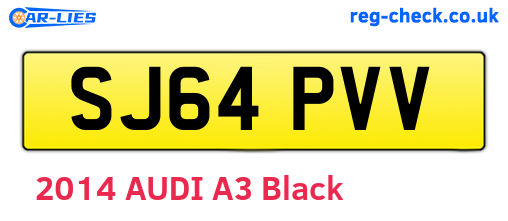 SJ64PVV are the vehicle registration plates.