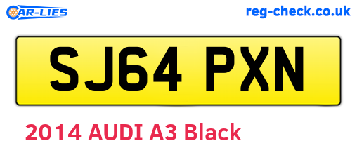SJ64PXN are the vehicle registration plates.