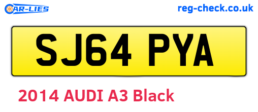 SJ64PYA are the vehicle registration plates.