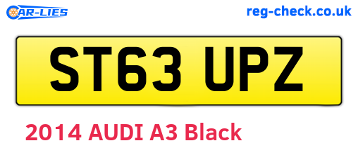 ST63UPZ are the vehicle registration plates.