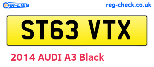 ST63VTX are the vehicle registration plates.