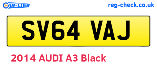 SV64VAJ are the vehicle registration plates.