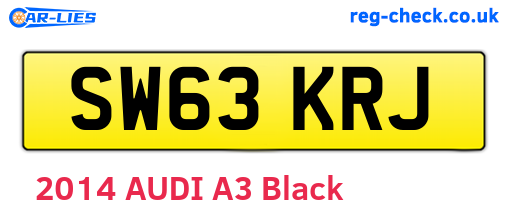 SW63KRJ are the vehicle registration plates.