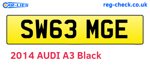 SW63MGE are the vehicle registration plates.
